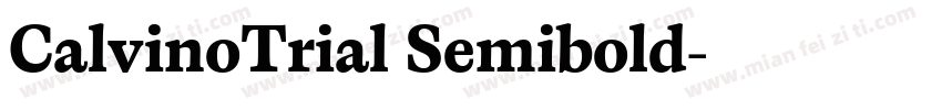 CalvinoTrial Semibold字体转换